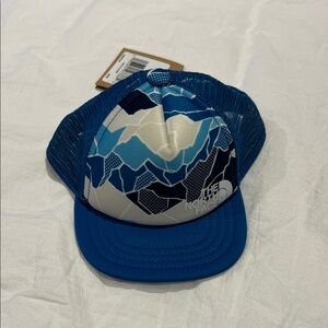 The North Face Blue and Cream Patterned Cap